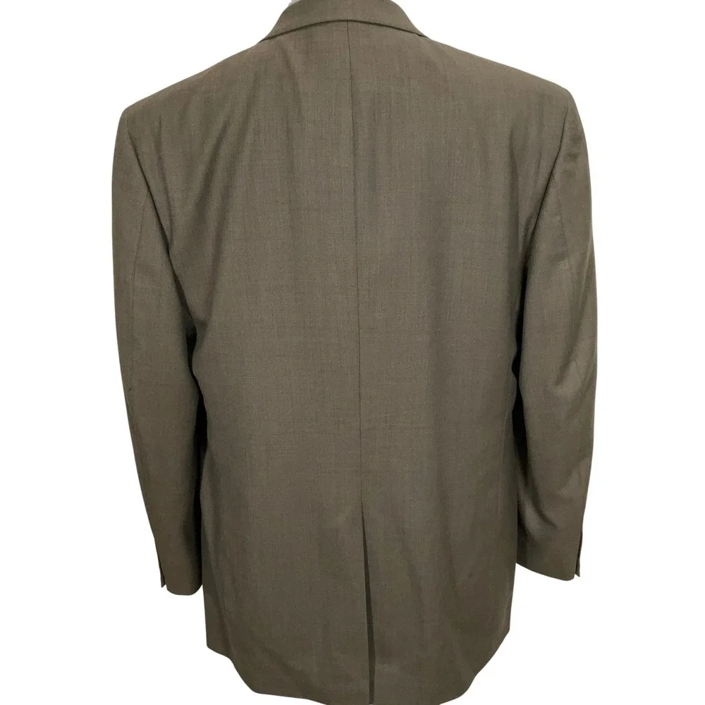 Stafford Suit‎ Men 44L 37W 30L Sage Green Classic Career Wool VTG